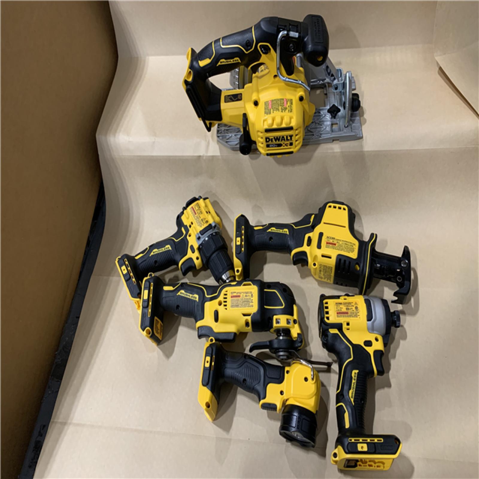 AS-IS DEWALT 20-Volt MAX Lithium-Ion Cordless Tool Combo Kit with 2.0 Ah Battery, 5.0 Ah Battery and Charger