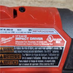 AS-IS- Milwaukee  FUEL 18V Lithium-Ion Brushless Cordless Hammer Drill and Impact Driver Combo Kit