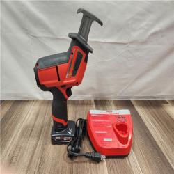 AS-IS- Milwaukee M12 FUEL 12-Volt Lithium-Ion Brushless Cordless HACKZALL Reciprocating Saw Kit W/ Free M12 4.0Ah Compact Battery