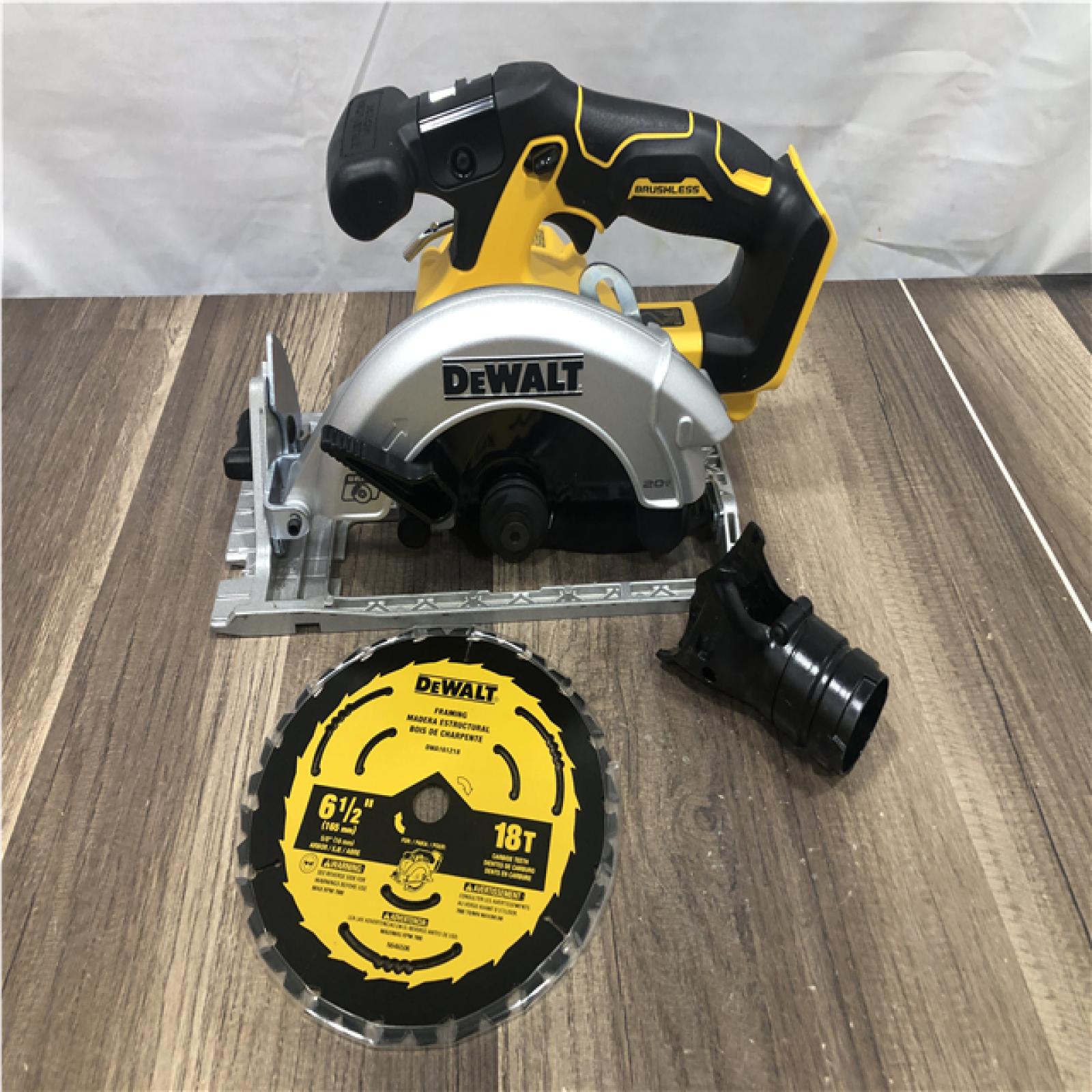 AS-IS DEWALT 20V MAX Cordless Brushless 6-1/2 in. Sidewinder Style Circular Saw (Tool Only)