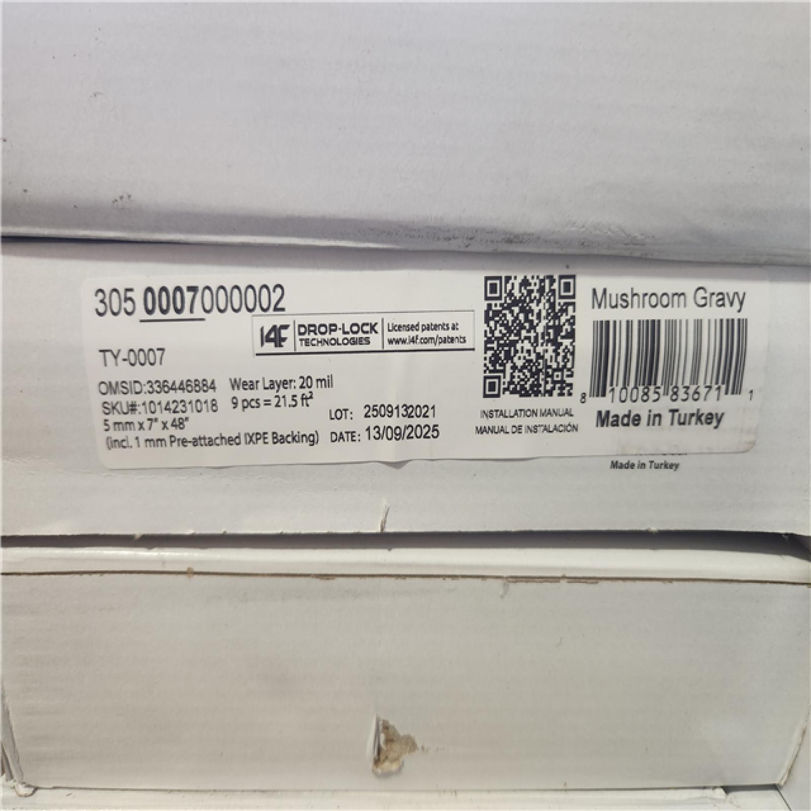Phoenix NEW Vortex Mushroom Gravy 20 MIL x 7 in. W x 48 in. L Click Lock Waterproof Vinyl Plank Flooring (645 sq. Ft. /30case)