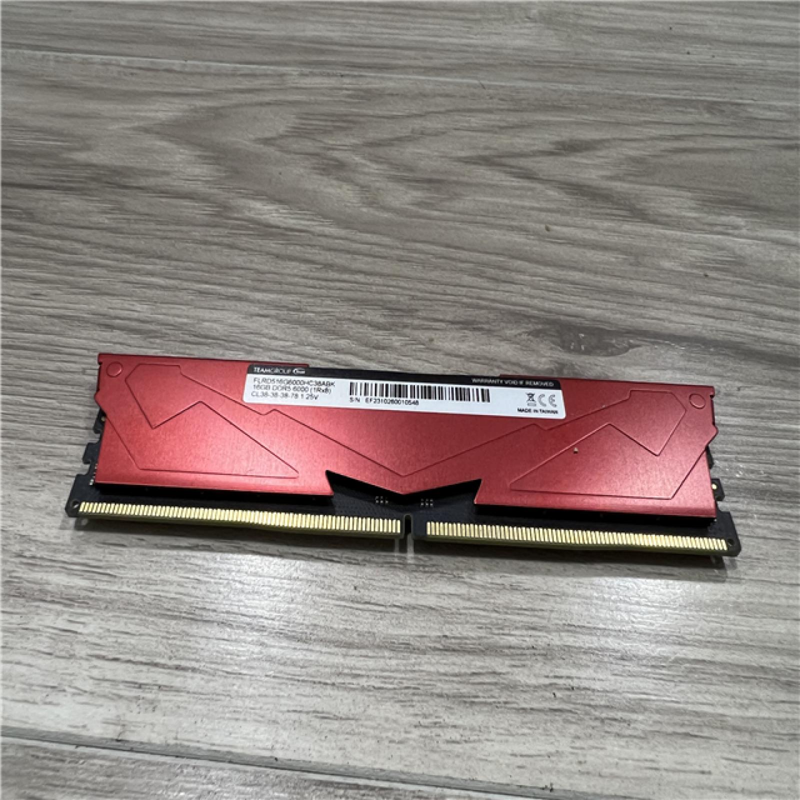 AS-IS TeamGroup T-Force Vulcan 16GB (1x16GB) RAM DDR5 6000MT/s FLRD516G6000HC38ABK