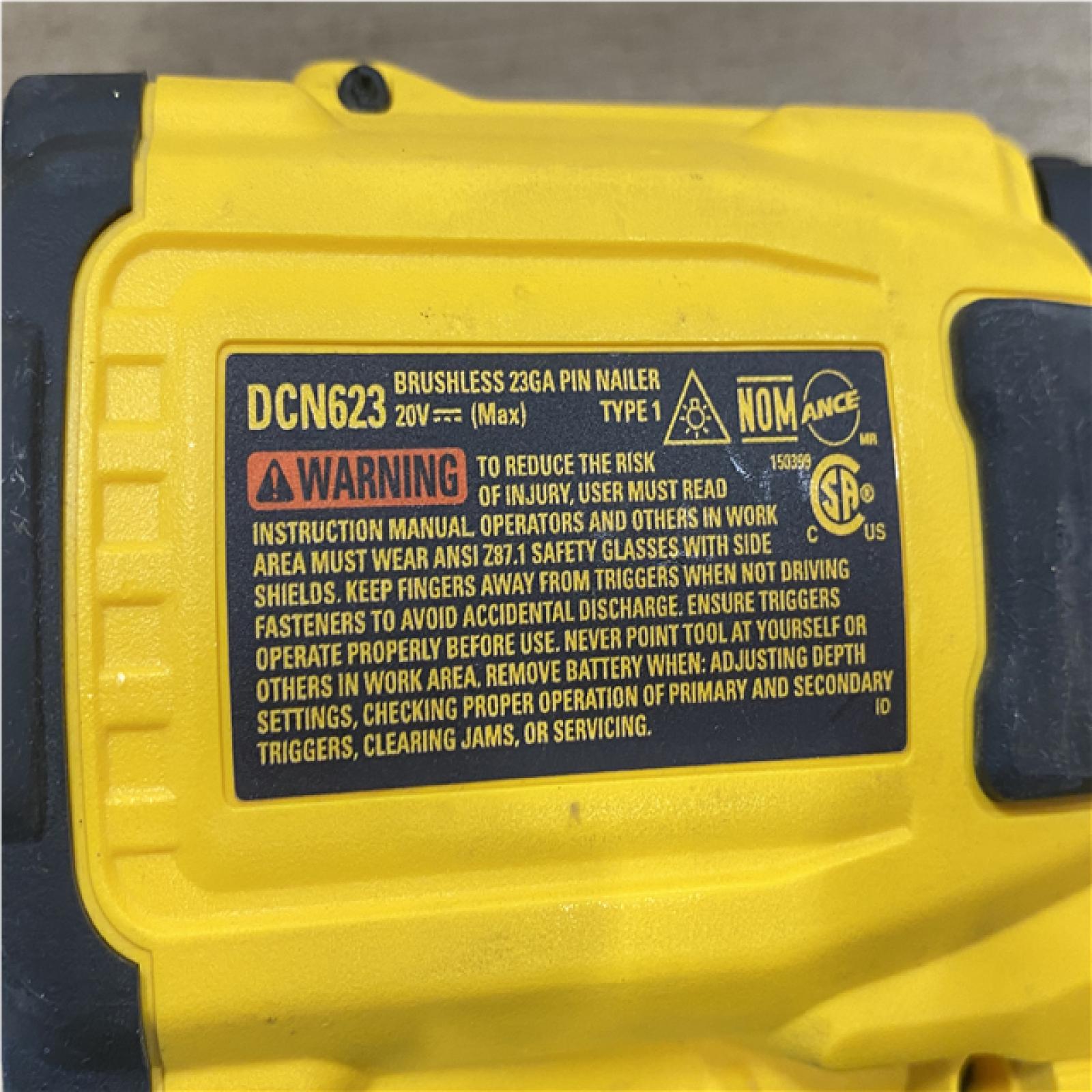 AS-IS DEWALT ATOMIC 20V MAX Lithium Ion Cordless 23 Gauge Pin Nailer (Tool Only)