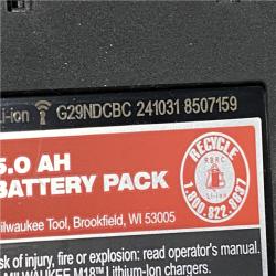 AS-IS Milwaukee 18-Volt Lithium-Ion Starter Kit with One 5.0 Ah and One 2.0 Ah Battery and Charger