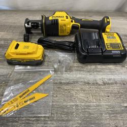 AS-IS DEWALT Atomic 20-Volt Maximum Cordless Brushless Compact Reciprocating Saw Kit