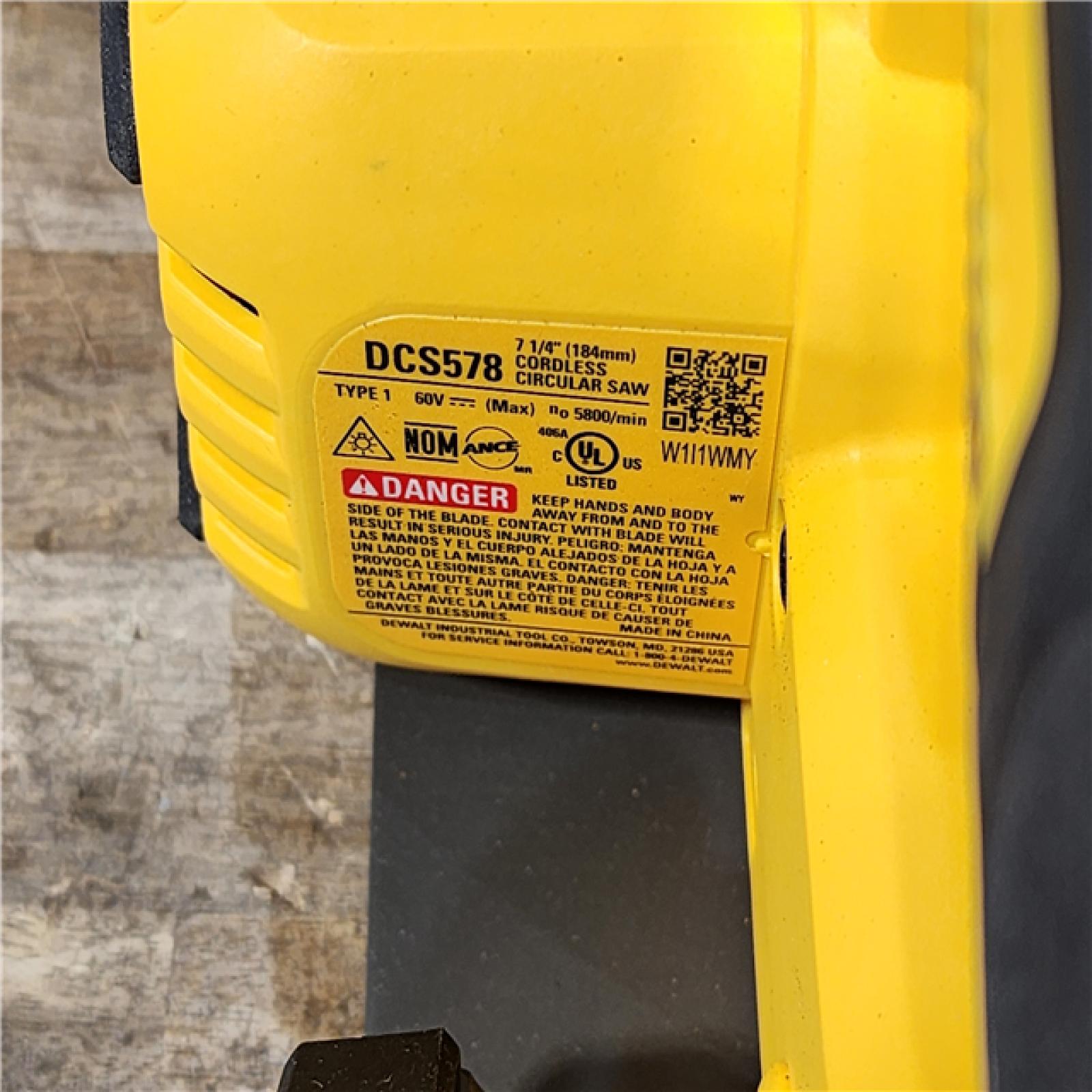 HOUSTON LOCATION - AS-IS DeWALT Flexvolt Max 7-1/4 60V Brushless Circular Saw (Tool Only)