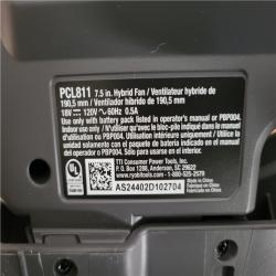 California NEW Ryobi One+ 18V Hybrid 7.5 Fan (Tool Only)