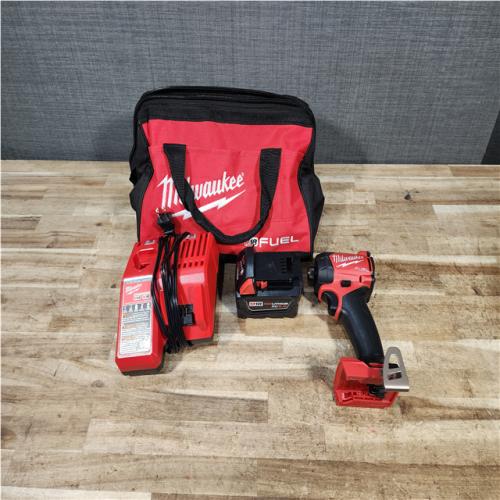 HOUSTON LOCATION - AS - IS Milwaukee  FUEL SURGE 18V Lithium-Ion Brushless Cordless 1/4 in. Hex Impact Driver with (1) 5.0 Ah Battery and Charger
