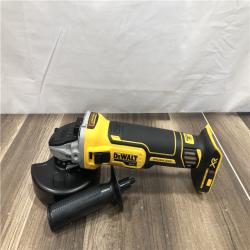 AS-IS DEWALT 20V MAX XR Cordless Brushless 4.5 in. Slide Switch Small Angle Grinder with Kickback Brake (Tool Only)