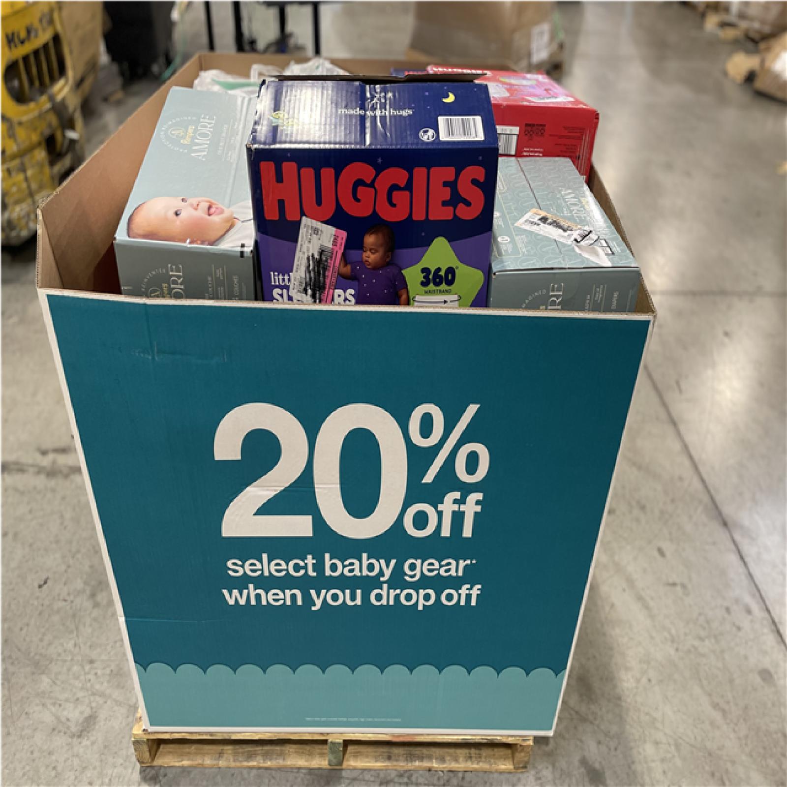 DALLAS LOCATION- AS-IS BULLSEYE MIXED DIAPER PALLET