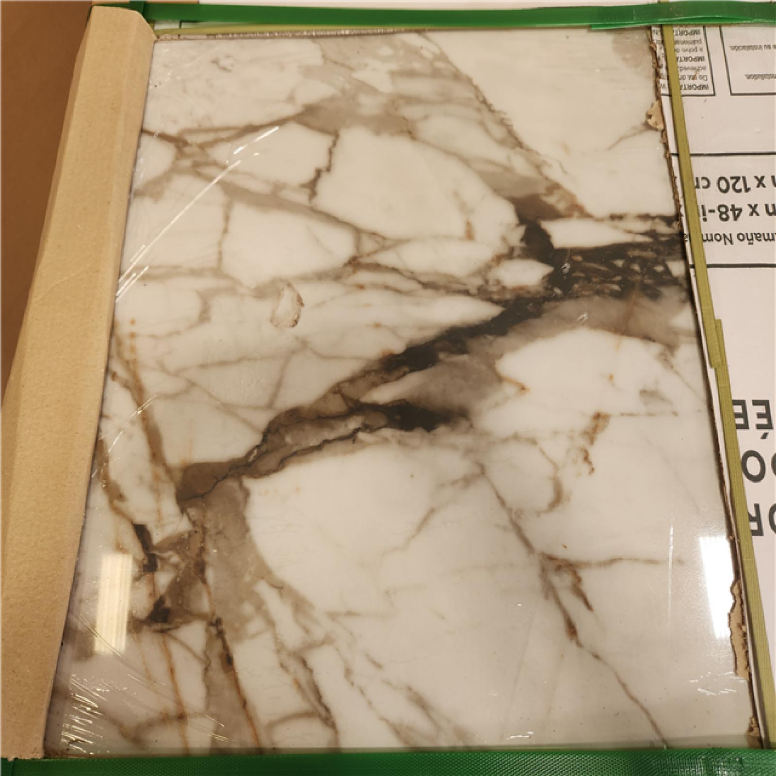 Phoenix NEW Daltile Wenrose Calacatta Topaz 24 in. x 48 in. Polished Porcelain Marble Look Floor and Wall Tile (341 sq. ft./22case)