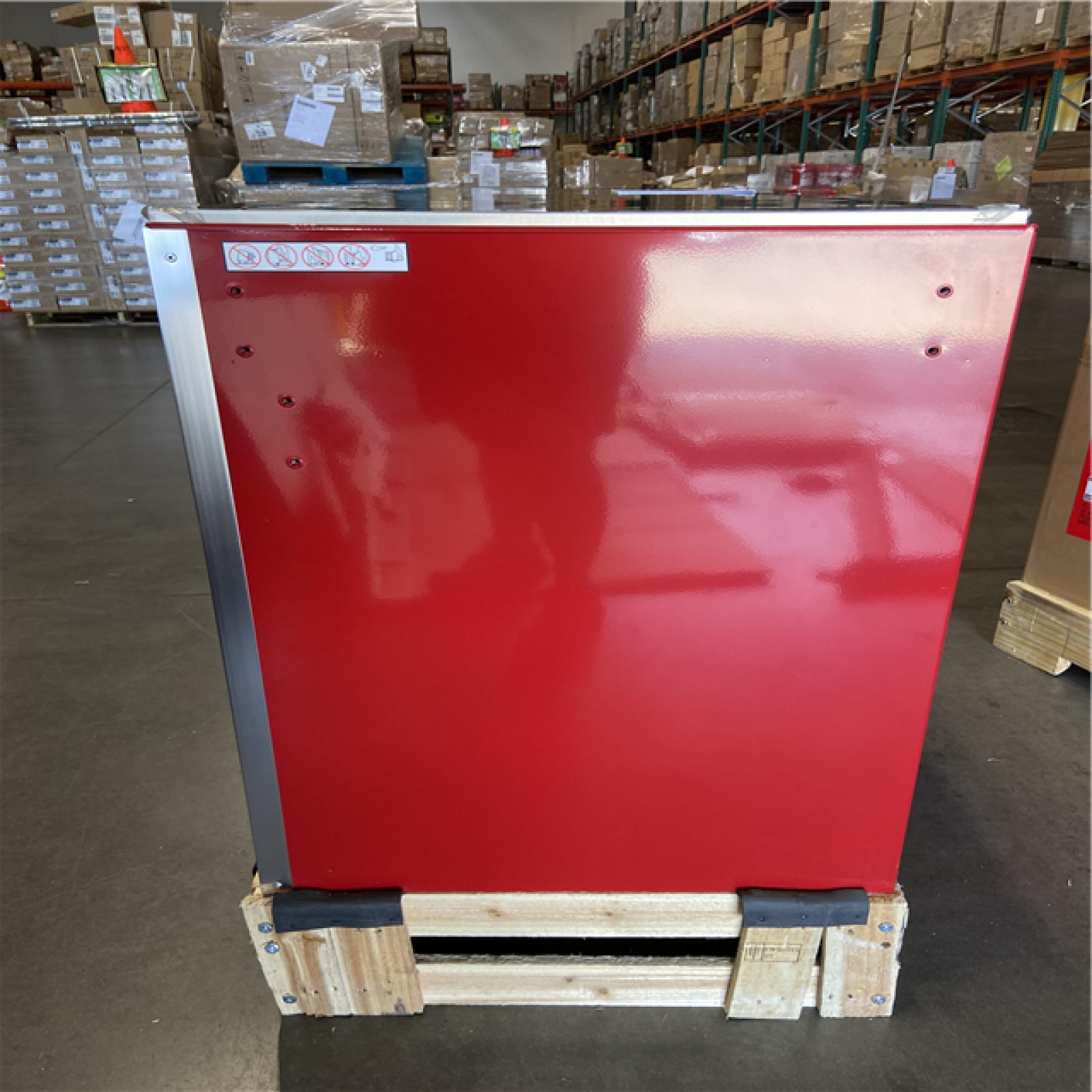 DALLAS LOCATION - Husky 72 in. W x 24 in. D Heavy Duty 15-Drawer Mobile Workbench Cabinet with Stainless Steel Top in Gloss Red