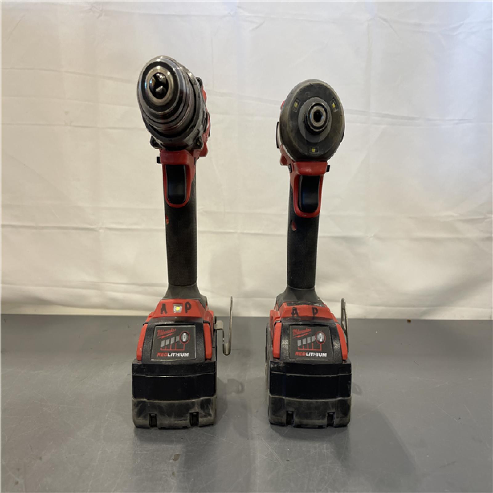 AS-IS - MILWAUKEE FUEL 18V Lithium-Ion Brushless Cordless Hammer Drill and Impact Driver Combo Kit