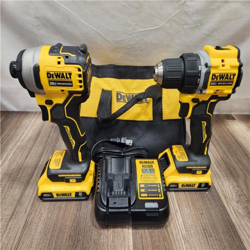 AS-IS-  DEWALT ATOMIC 20-Volt MAX Lithium-Ion Cordless Combo Kit (2-Tool) with (2) 2.0Ah Batteries  Charger and Bag