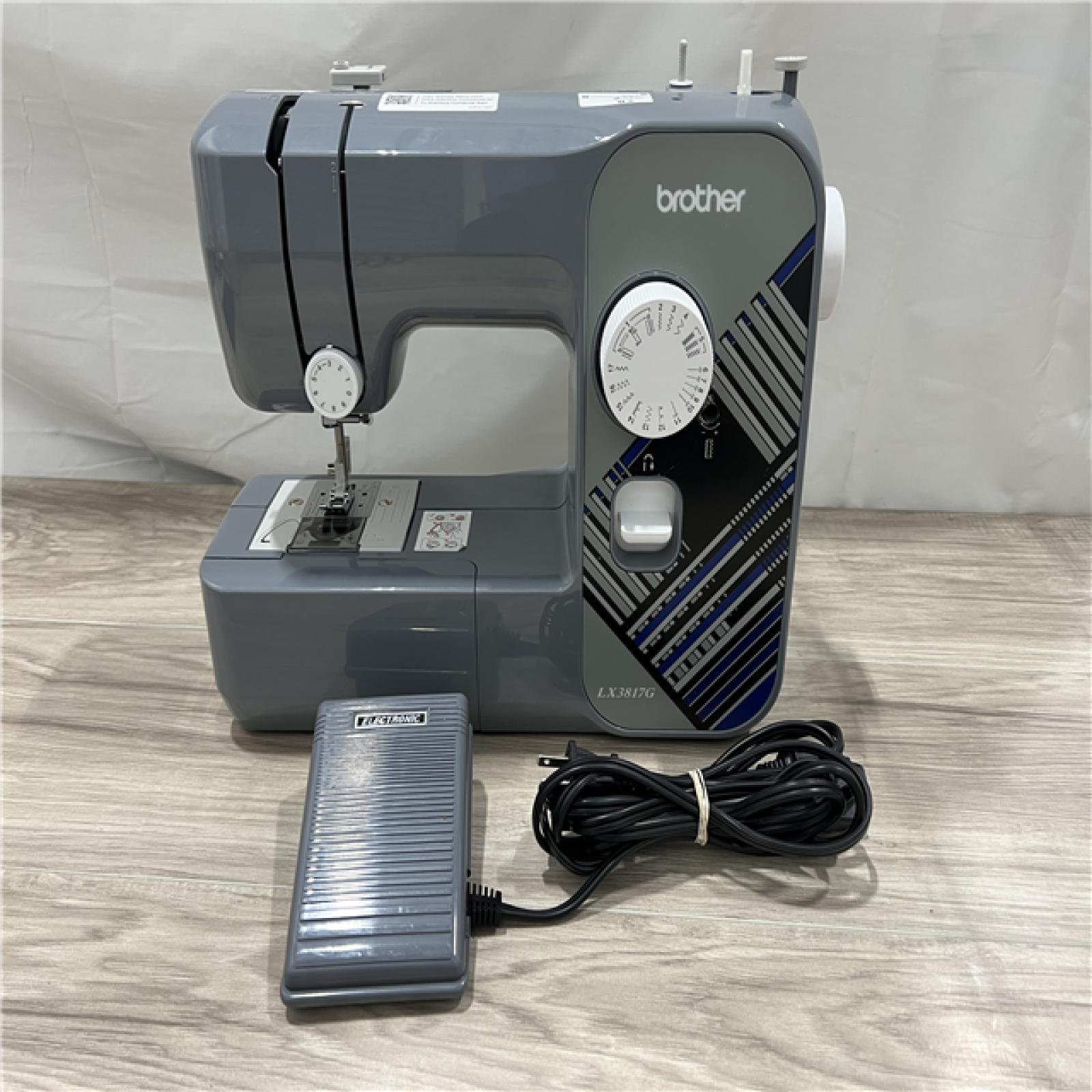 AS-IS Brother LX3817G 17-Stitch Portable Full-Size Sewing Machine  Grey