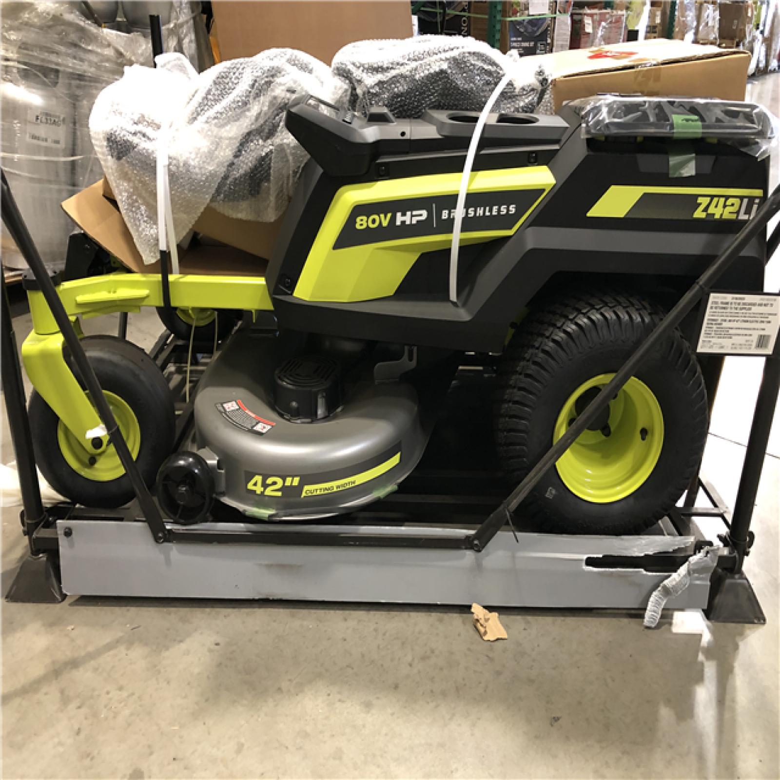DALLAS LOCATION- RYOBI 80V HP Brushless 42 in. Battery Electric Cordless Zero Turn Riding Mower (2) 80V Batteries (2) 40V Batteries and Charger