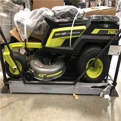 DALLAS LOCATION- RYOBI 80V HP Brushless 42 in. Battery Electric Cordless Zero Turn Riding Mower (2) 80V Batteries (2) 40V Batteries and Charger