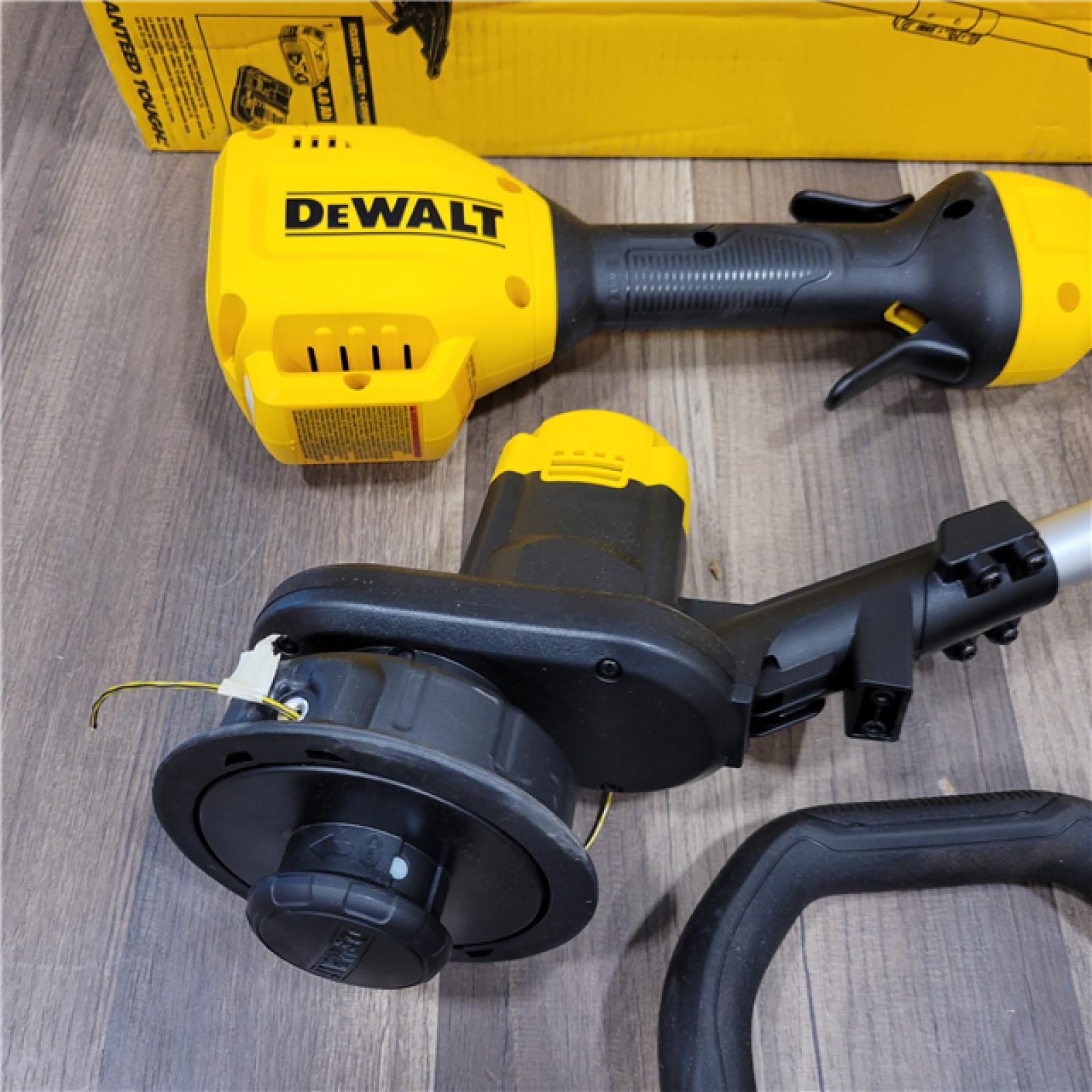 AS-IS  DEWALT 20V MAX 13 in. Cordless Battery Powered String Trimmer Kit with (1) 4 Ah Battery & Charger
