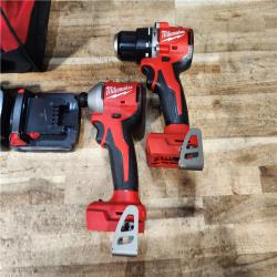 HOUSTON LOCATION - AS - IS Milwaukee 2 Tool Combo Kit W/ (2) Battery & Charger