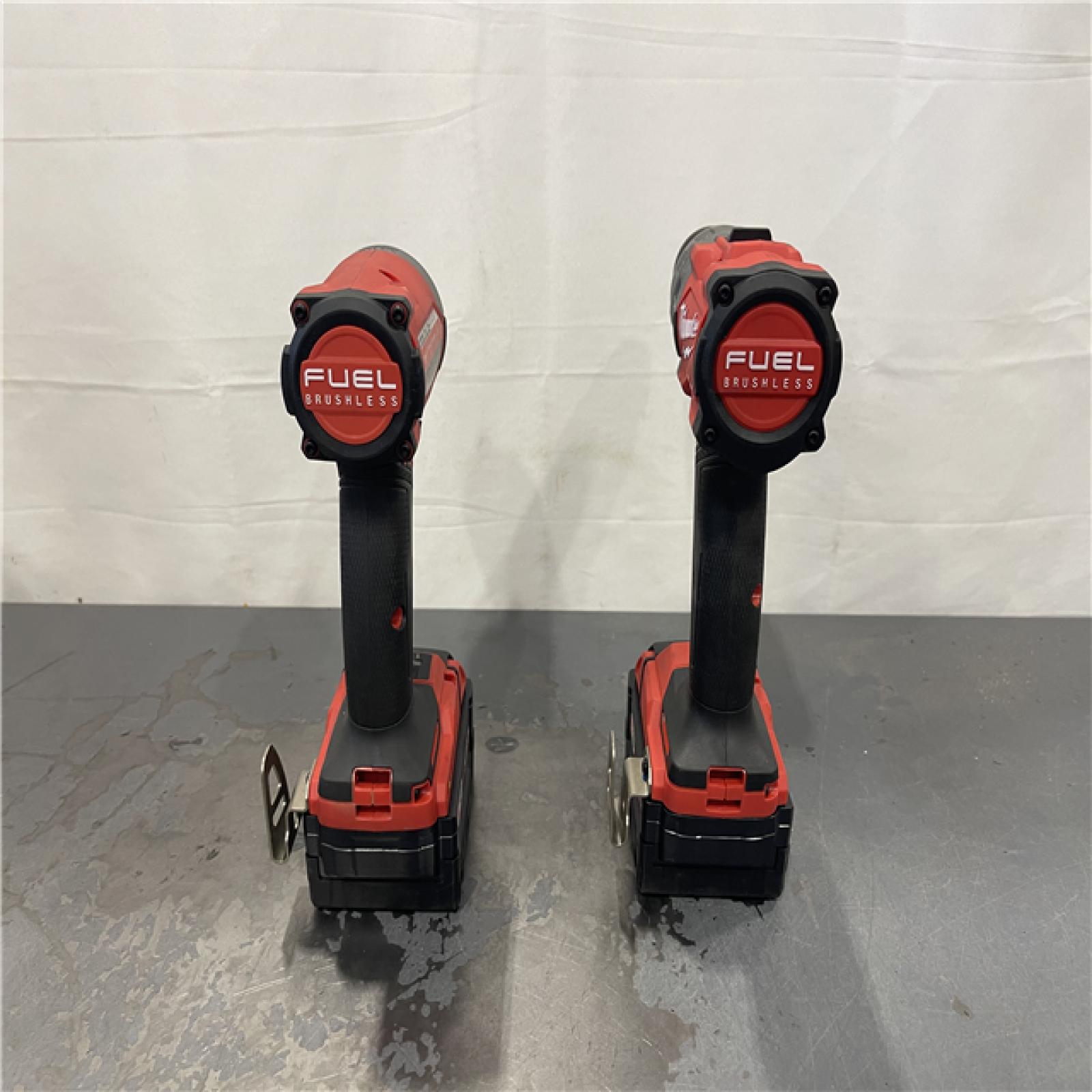 AS-IS- MILWAUKEE FUEL 18V Lithium-Ion Brushless Cordless Hammer Drill and Impact Driver Combo Kit