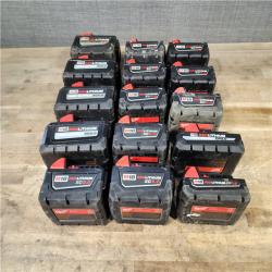 HOUSTON LOCATION - AS-IS MILWAUKEE BATTERY PACK QTY - 15