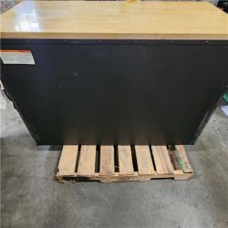 Phoenix LIKE NEW Husky Heavy Duty 61 in. W x 22 in. D 15-Drawer Matte Black Mobile Workbench Cabinet with Solid Wood Top
