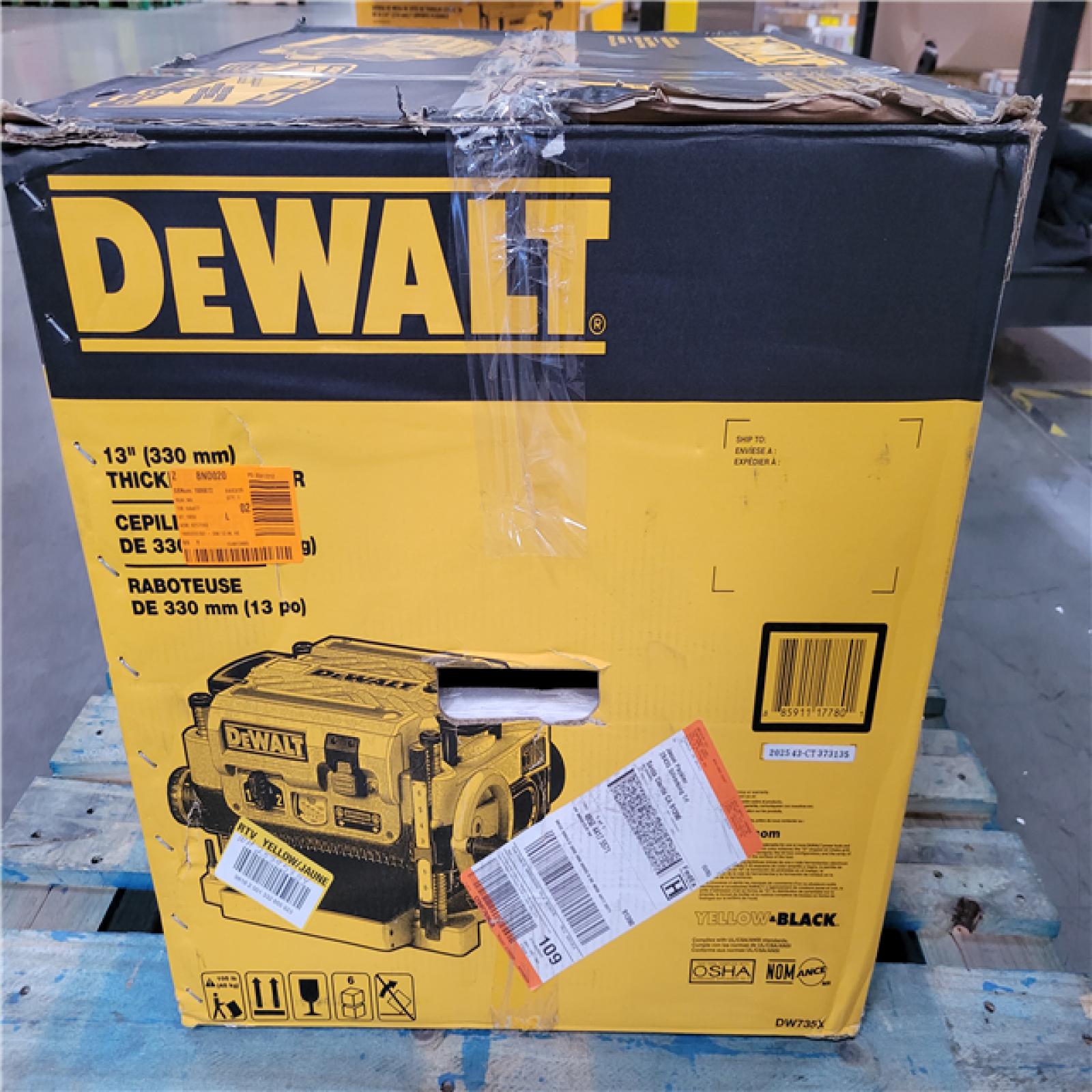 CALIFORNIA AS-IS DEWALT 13 (330mm) THICKNESS PLANER