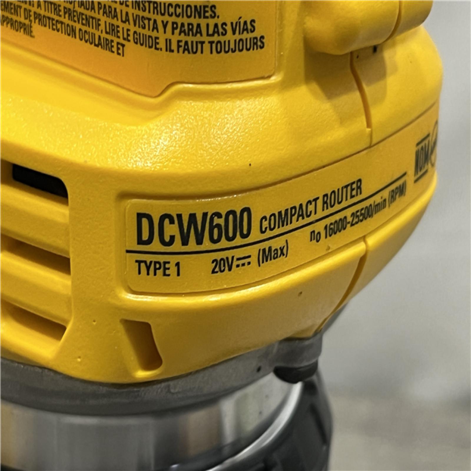 AS-IS DEWALT 20V MAX XR Cordless Brushless Fixed Base Compact Router (Tool Only)