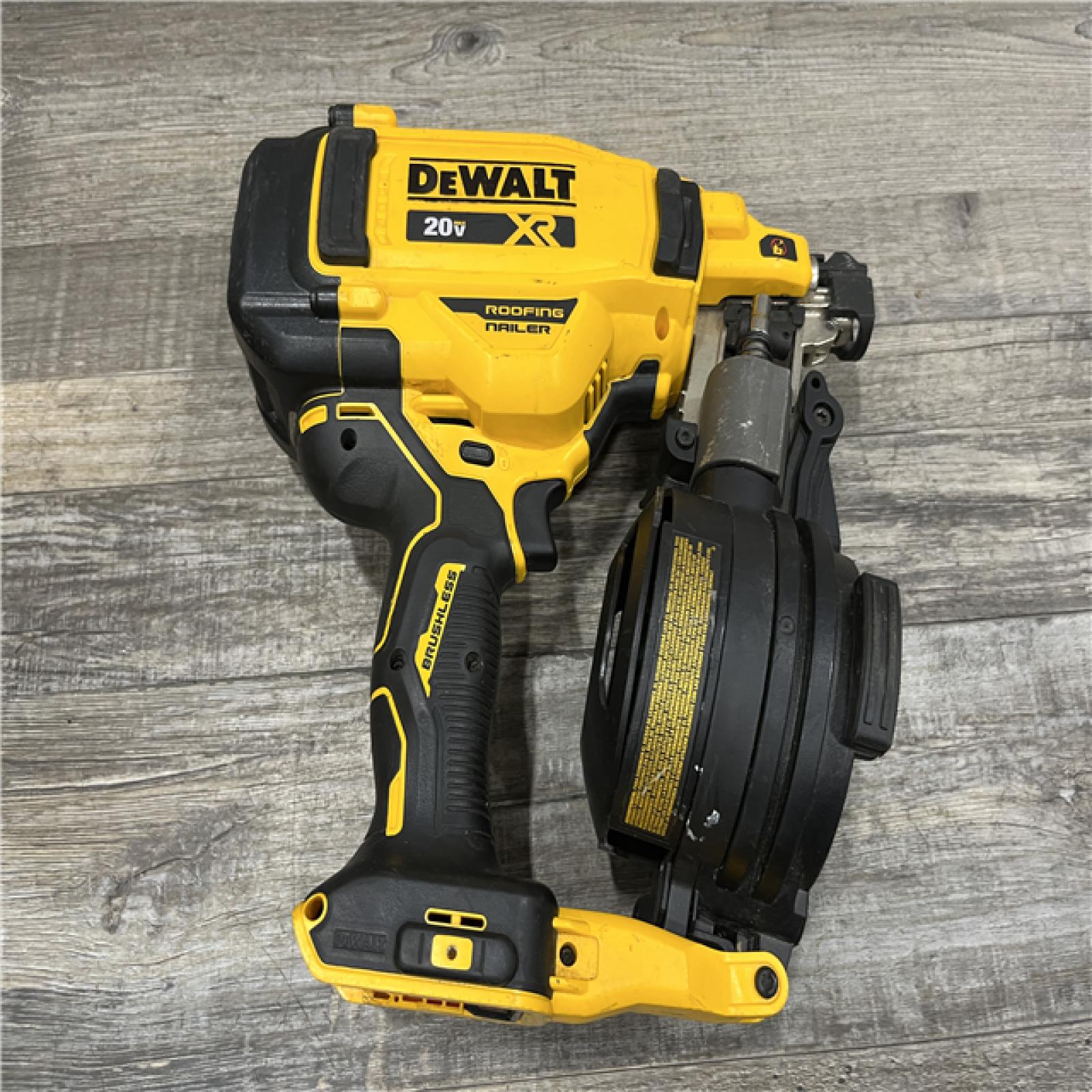 AS-IS DEWALT 20V MAX 15-Degree Electric Cordless Roofing Nailer (Tool Only)