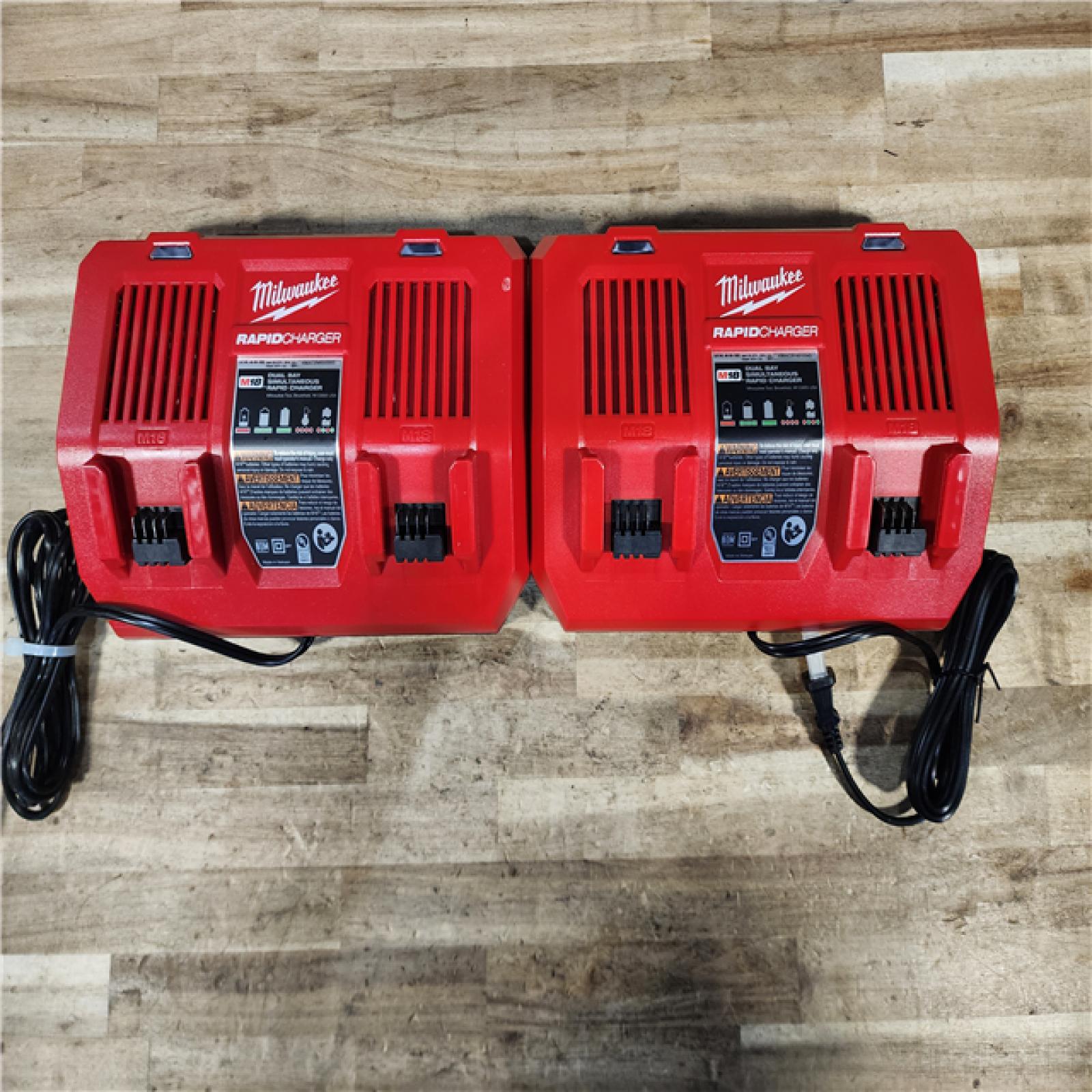 HOUSTON LOCATION - AS-IS MILWAUKEE BATTERY CHARGER PACK QTY - 2