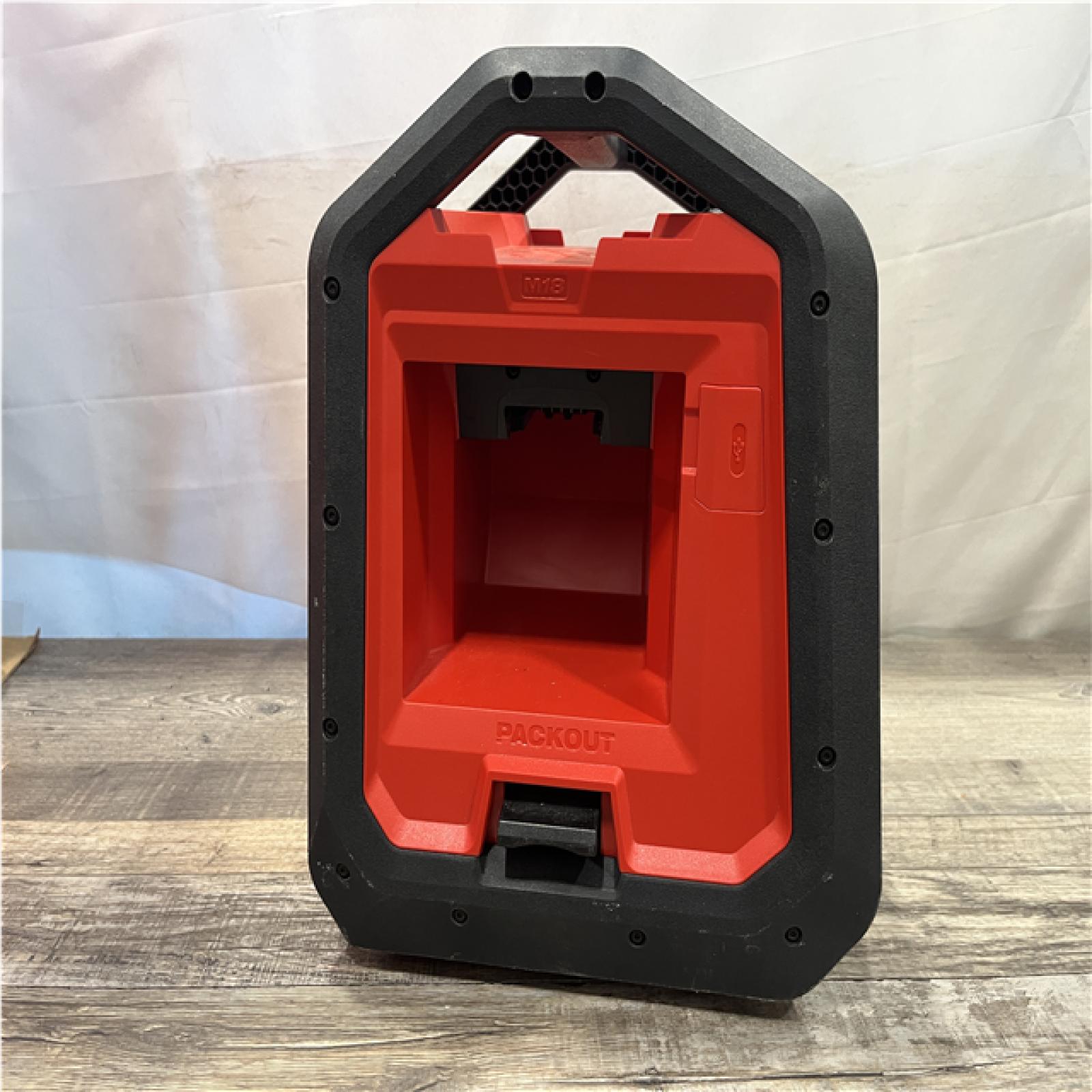 AS-IS Milwaukee Lithium-Ion Cordless PACKOUT Jobsite Radio/Speaker with Built-In Charger