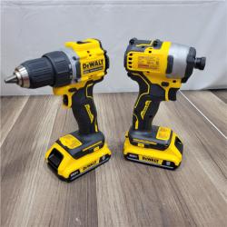 AS-IS DEWALT ATOMIC 20-Volt MAX Lithium-Ion Cordless Combo Kit (2-Tool) with (2) 2.0Ah Batteries, Charger and Bag