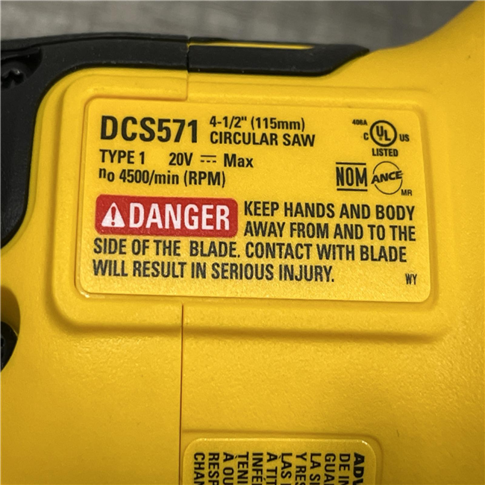 AS-IS DEWALT ATOMIC 20V MAX Cordless Brushless 4-1/2 in. Circular Saw (Tool Only)