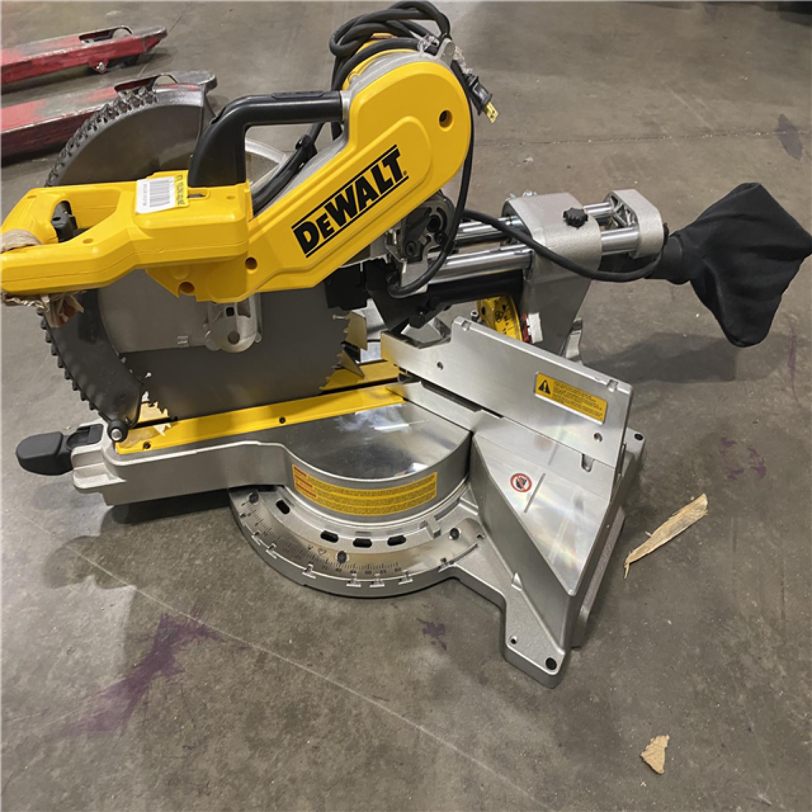 As-Is- DEWALT 12 Double Bevel Sliding Compound Miter Saw