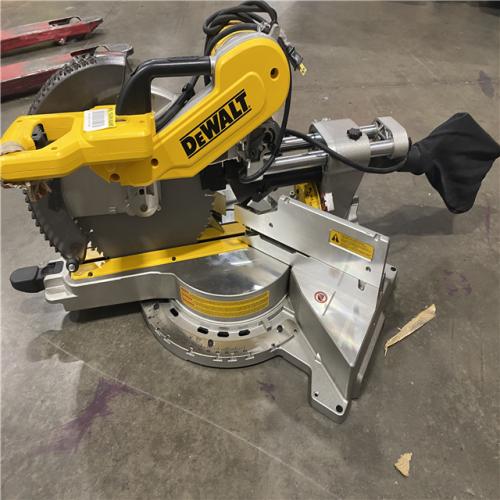 As-Is- DEWALT 12 Double Bevel Sliding Compound Miter Saw