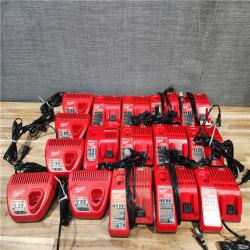 HOUSTON LOCATION - AS-IS MILWAUKEE BATTERY CHARGER PACK QTY - 16