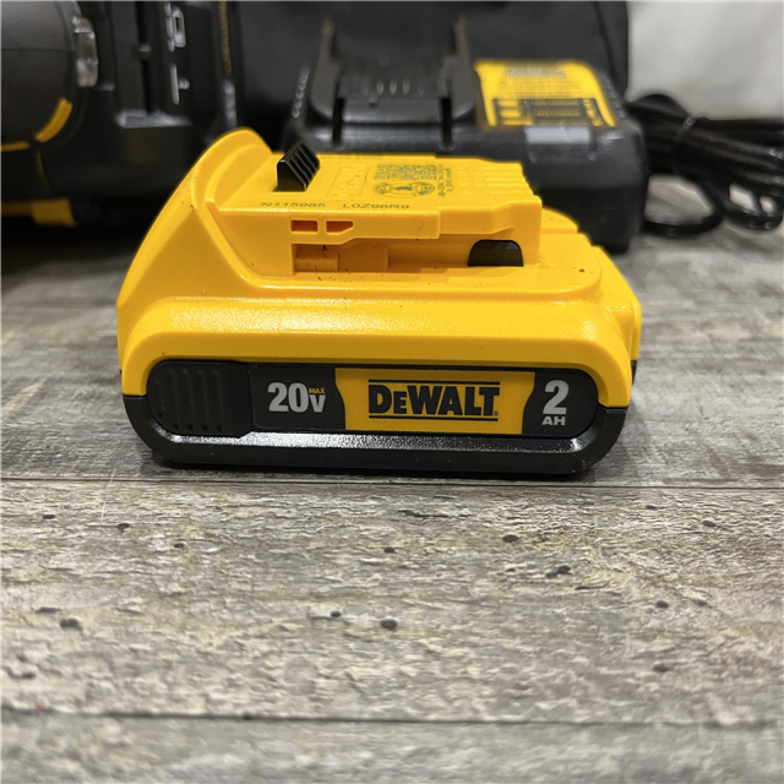 AS-IS DEWALT 20V MAX Lithium-Ion 15-Degree Electric Cordless Roofing Nailer Kit