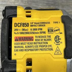 AS-IS DEWALT ATOMIC 20V MAX Lithium-Ion Cordless 1/4 in. Brushless Impact Driver Kit