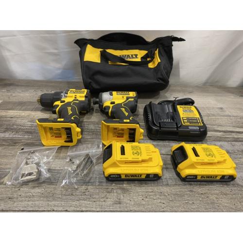 AS-IS DEWALT ATOMIC 20-Volt MAX Lithium-Ion Cordless (2-Tool) Combo Kit
