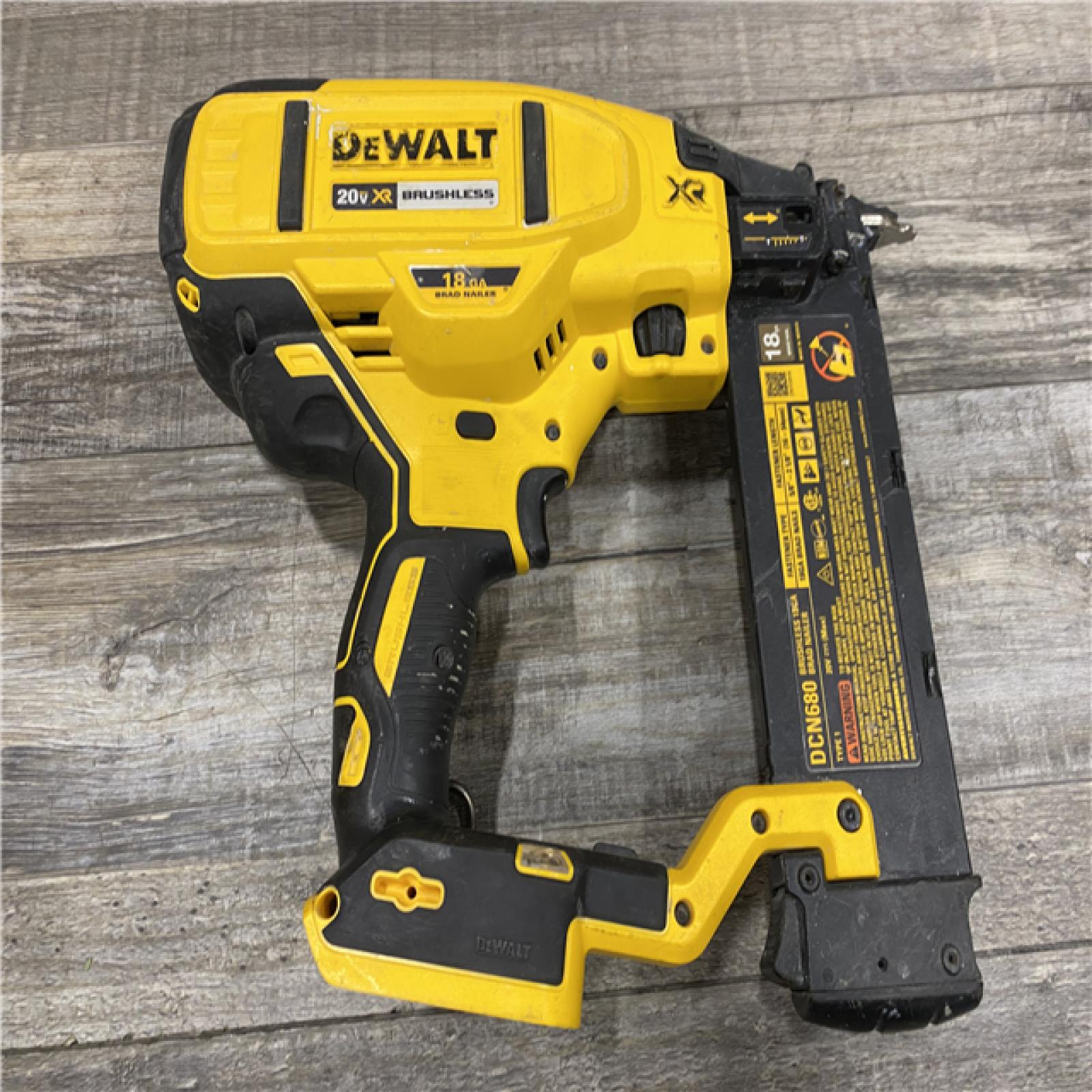 AS-IS DEWALT 20V MAX XR Lithium-Ion Electric Cordless 18-Gauge Brad Nailer (Tool Only)