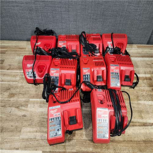 HOUSTON LOCATION - AS - IS MILWAUKEE BATTERY CHARGER PACK QTY - 10