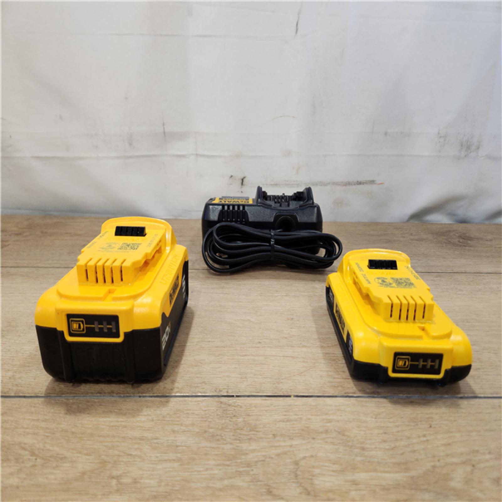 AS-IS- DEWALT 20V MAX Lithium-Ion Battery Kit with 5.0Ah and 2.0Ah Battery and Charger