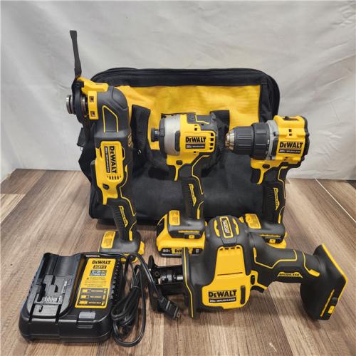 AS-IS- DeWalt 20V MAX ATOMIC Cordless Brushless 4-Tool Combo Kit