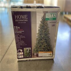 NEW! - Home Decorators Collection 7.5 ft. Elegant Twinkling Grand Fir LED Pre-Lit Artificial Christmas Tree with Timer T32