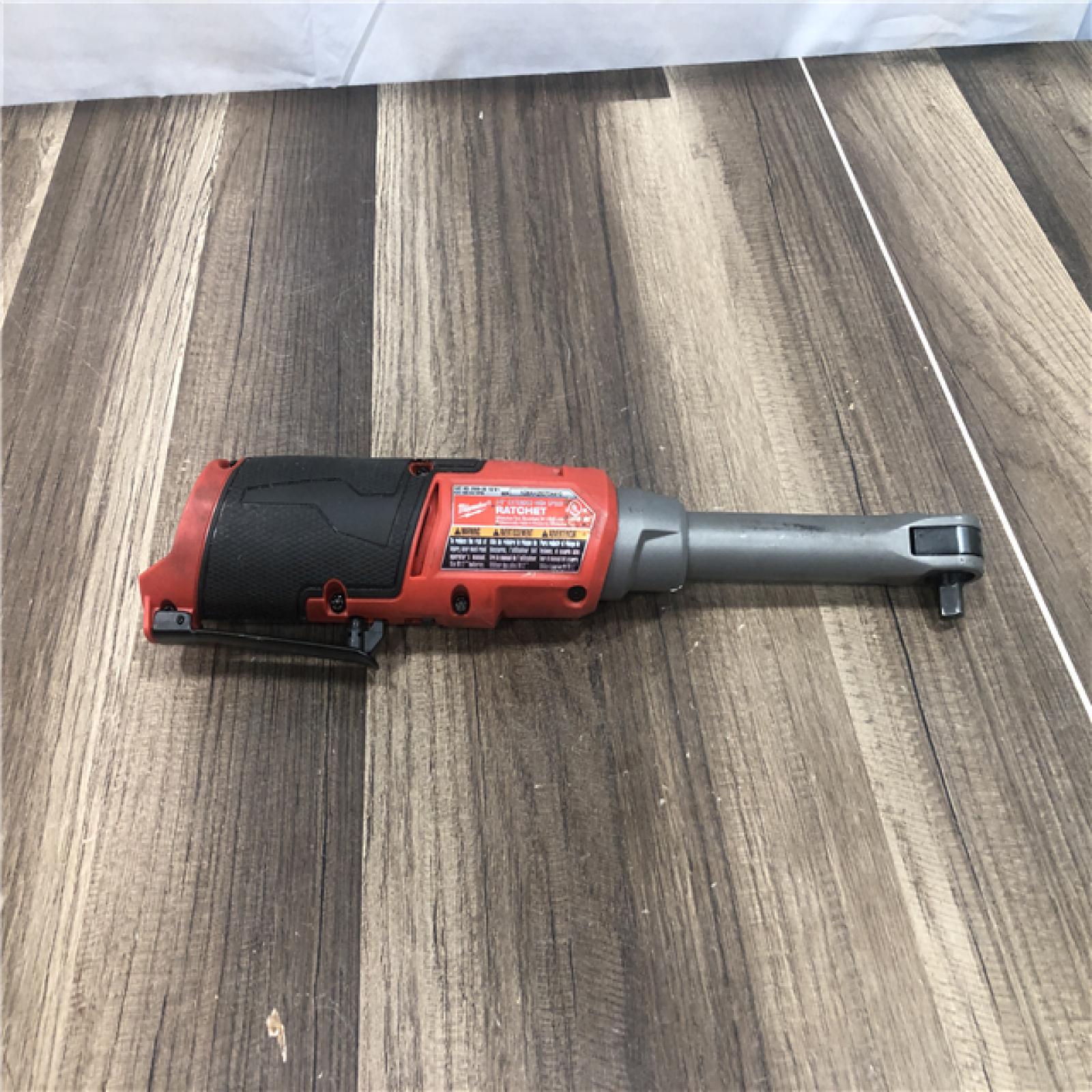 AS-IS Milwaukee FUEL 12V Lithium-Ion Brushless Cordless 3/8 in. Extended Reach High Speed Ratchet (Tool Only)