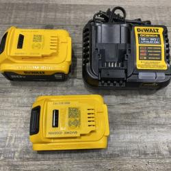 AS-IS DEWALT 20V MAX Lithium-Ion Battery Kit with 5.0Ah and 2.0Ah Battery and Charger