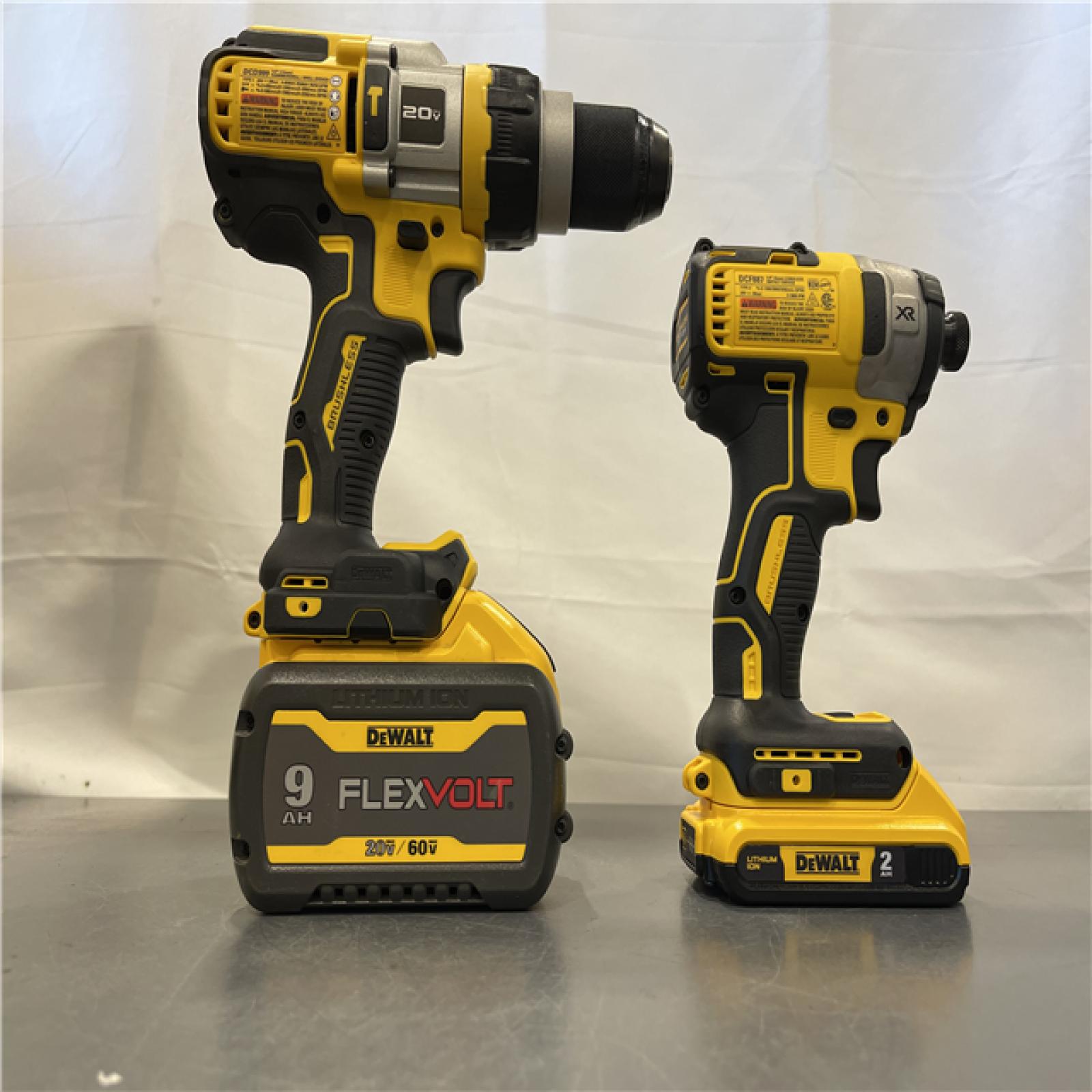 AS-IS - DEWALT 20V MAX Cordless Brushless Hammer Drill/Driver 2 Tool Combo Kit