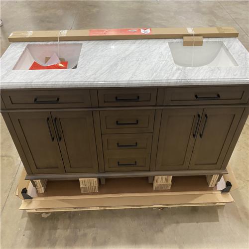 Houston Location - AS-IS home improvement pallet MARBLE TOP SINK 72X34X22