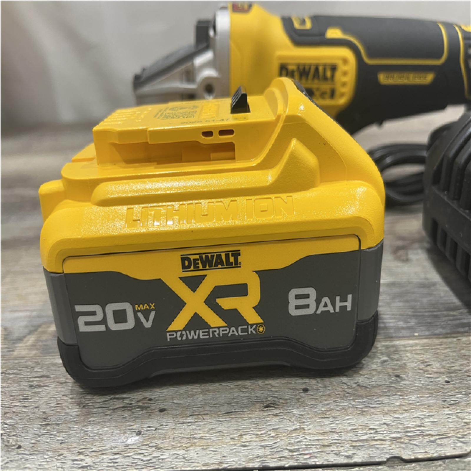 AS-IS DEWALT 20V MAX Lithium-Ion Cordless 4-1/2 in. - 5 in. Angle Grinder Kit