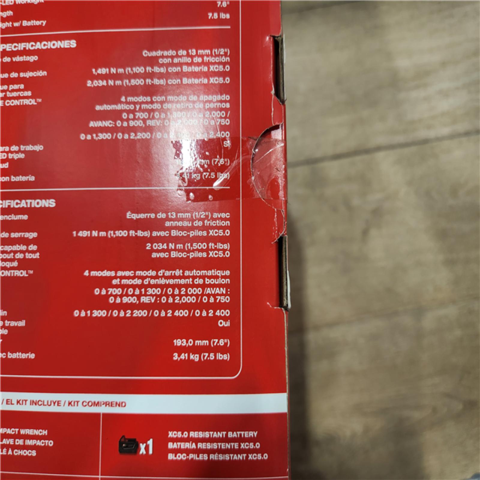 NEW- Milwaukee  FUEL 18V Lithium-Ion Brushless Cordless 1/2 in. Impact Wrench w/Friction Ring Kit